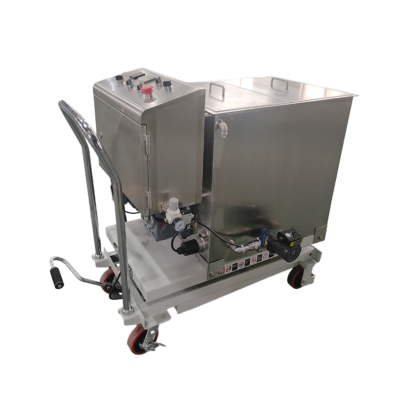 Máquina de pulverização móvel de chocolate