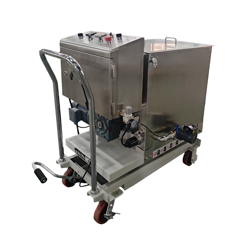 Máquina de pulverização móvel de chocolate