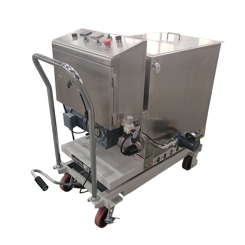 Máquina de pulverização móvel de chocolate